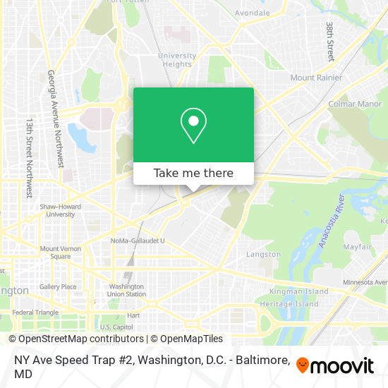 NY Ave Speed Trap #2 map
