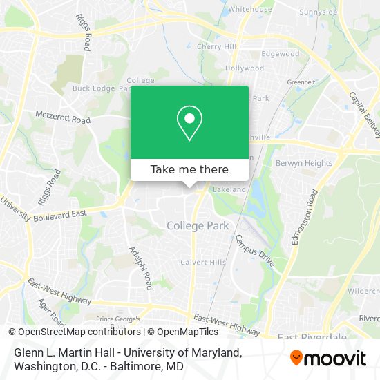 Glenn L. Martin Hall - University of Maryland map
