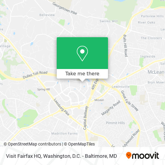 Visit Fairfax HQ map