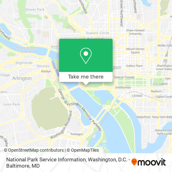 Mapa de National Park Service Information