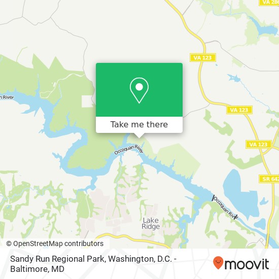 Mapa de Sandy Run Regional Park