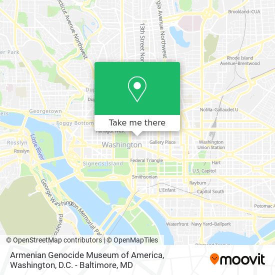 Mapa de Armenian Genocide Museum of America