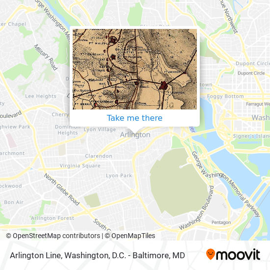 Arlington Line map
