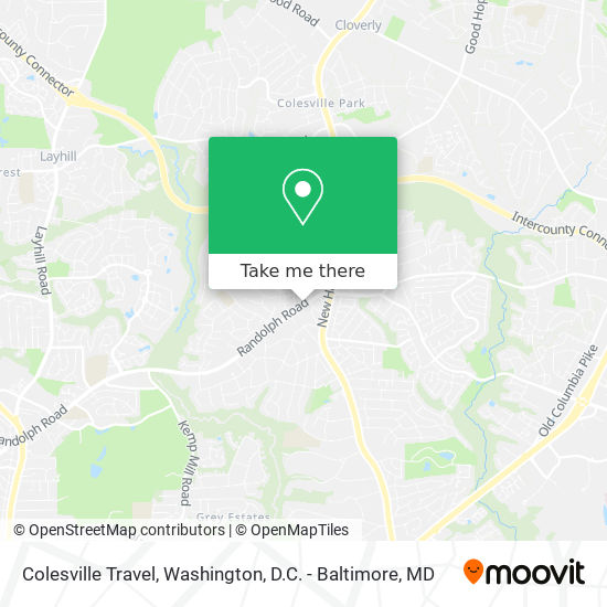 Mapa de Colesville Travel