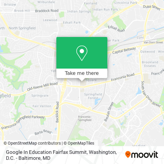 Google In Education Fairfax Summit map