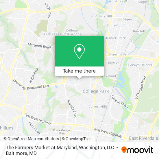 The Farmers Market at Maryland map