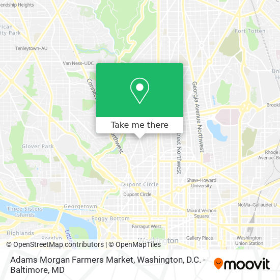 Adams Morgan Farmers Market map