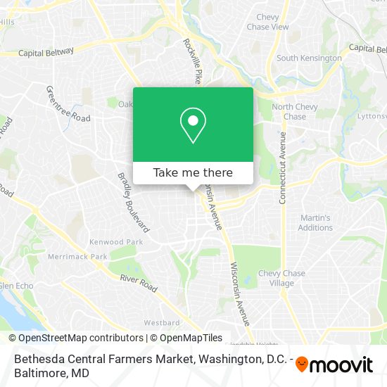 Mapa de Bethesda Central Farmers Market