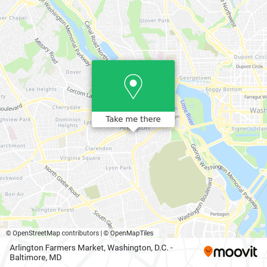 Mapa de Arlington Farmers Market
