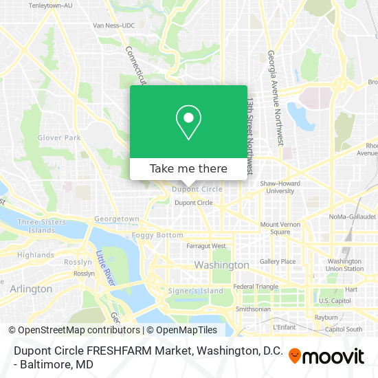 Mapa de Dupont Circle FRESHFARM Market