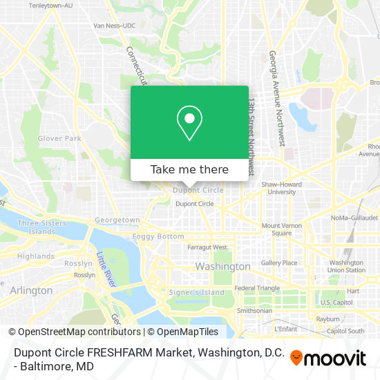 Dupont Circle FRESHFARM Market map