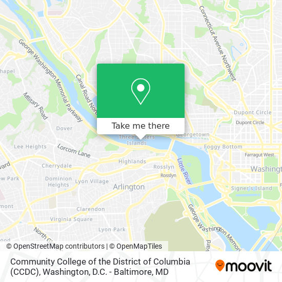 Mapa de Community College of the District of Columbia (CCDC)