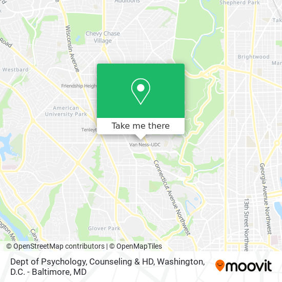 Mapa de Dept of Psychology, Counseling & HD