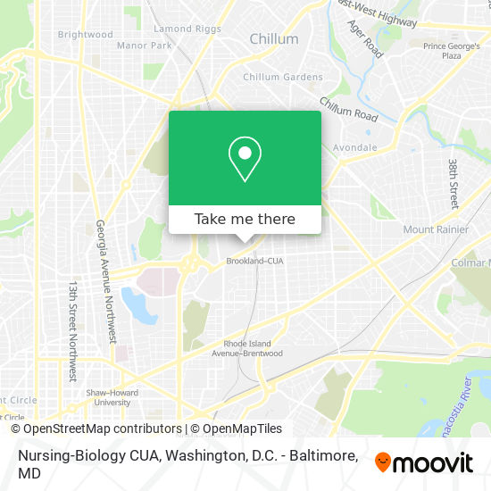 Nursing-Biology CUA map