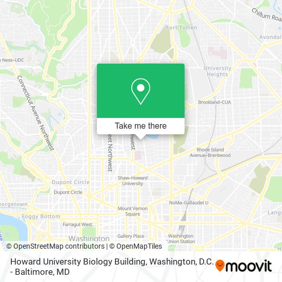 Howard University Biology Building map