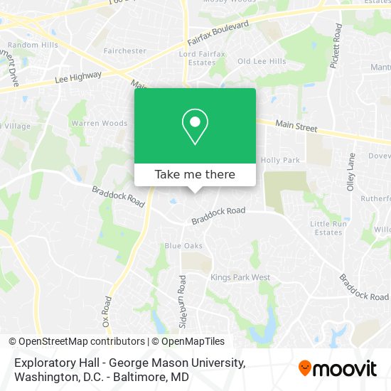 Exploratory Hall - George Mason University map