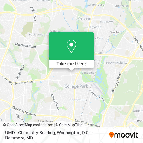 UMD - Chemistry Building map