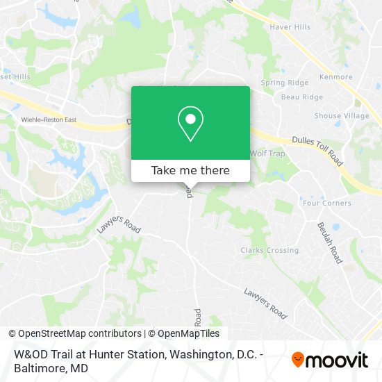W&OD Trail at Hunter Station map