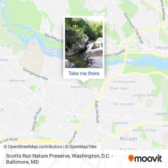 Mapa de Scotts Run Nature Preserve