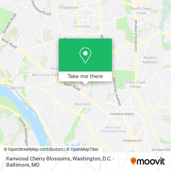 Kenwood Cherry Blossoms map