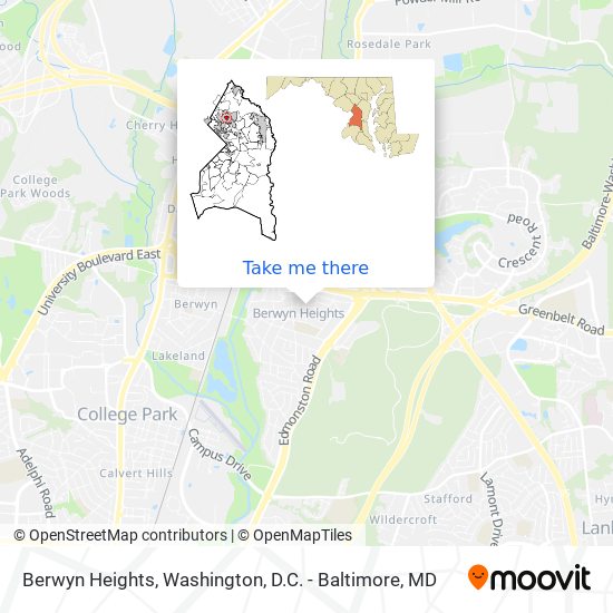 Mapa de Berwyn Heights