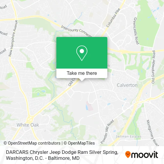 DARCARS Chrysler Jeep Dodge Ram Silver Spring map