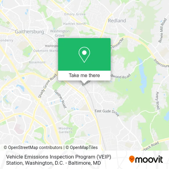 Mapa de Vehicle Emissions Inspection Program (VEIP) Station