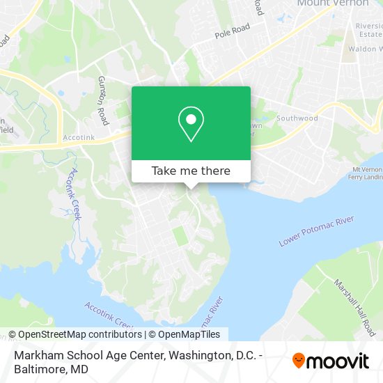 Markham School Age Center map