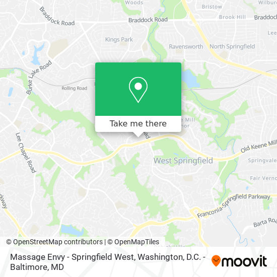 Mapa de Massage Envy - Springfield West