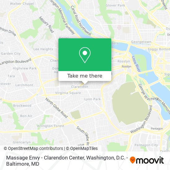 Mapa de Massage Envy - Clarendon Center