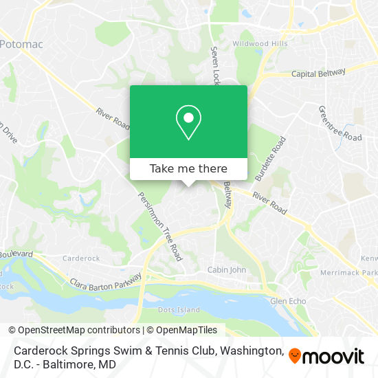 Mapa de Carderock Springs Swim & Tennis Club