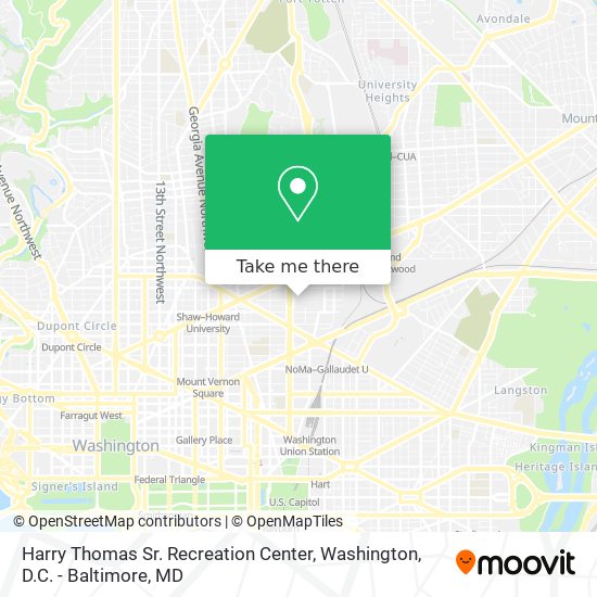 Harry Thomas Sr. Recreation Center map