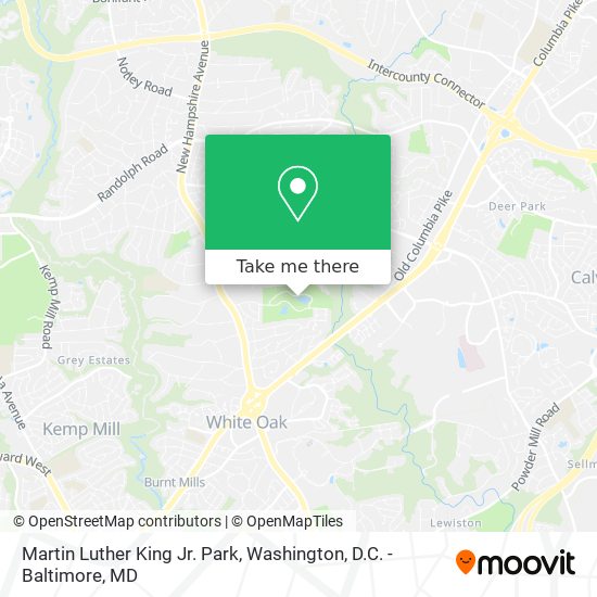 Mapa de Martin Luther King Jr. Park