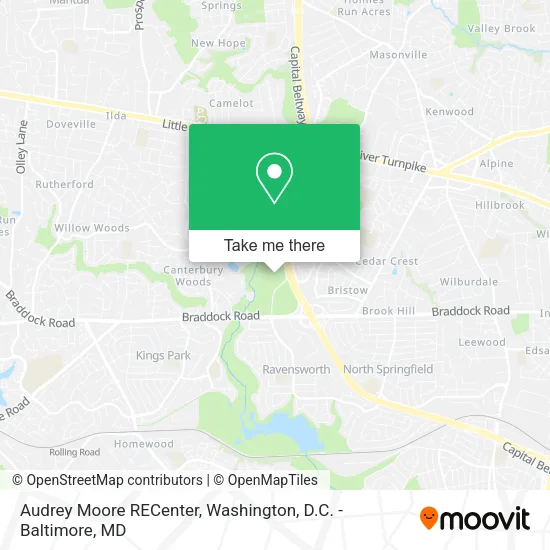 Mapa de Audrey Moore RECenter