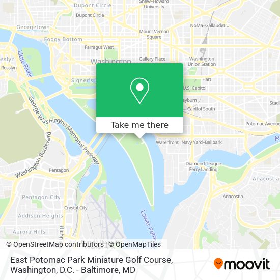 East Potomac Park Miniature Golf Course map