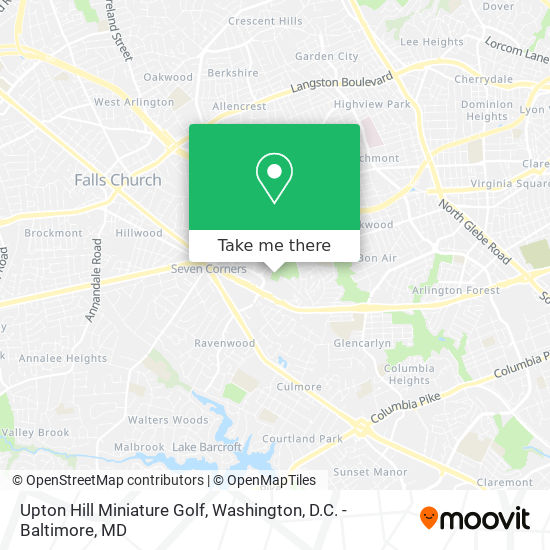Upton Hill Miniature Golf map