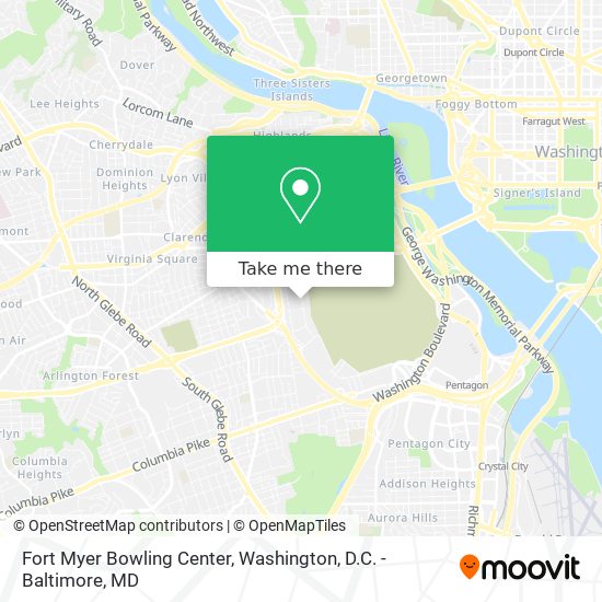 Fort Myer Bowling Center map