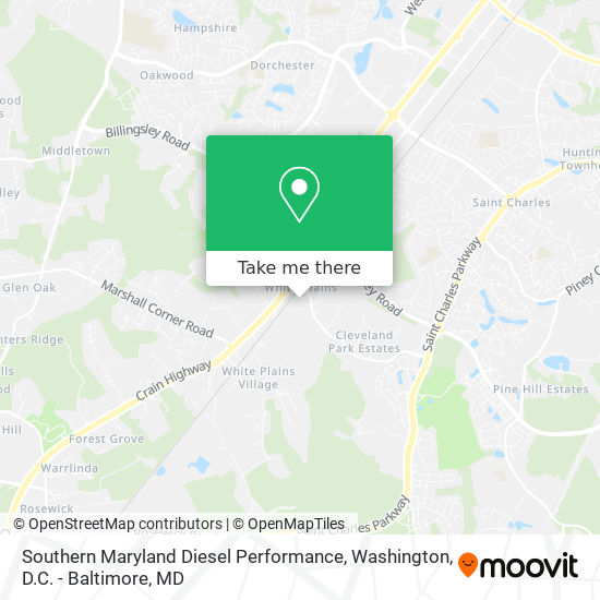 Mapa de Southern Maryland Diesel Performance