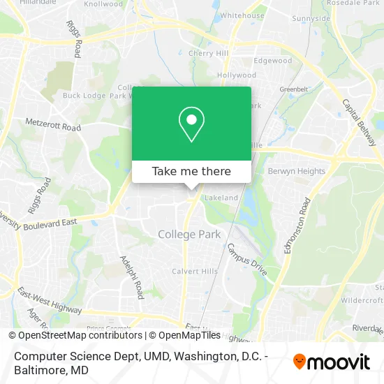 Mapa de Computer Science Dept, UMD