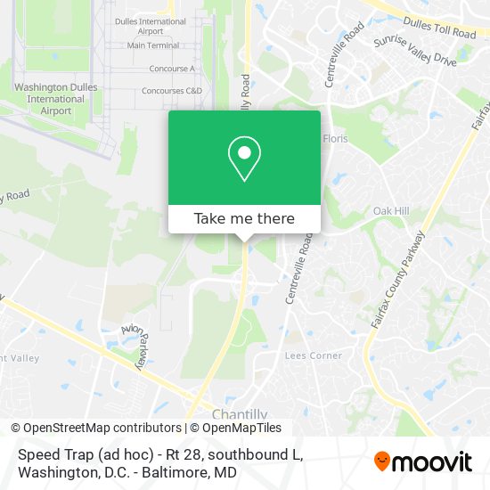 Mapa de Speed Trap (ad hoc) - Rt 28, southbound L