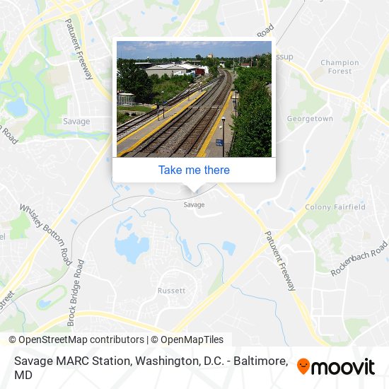 Savage MARC Station map