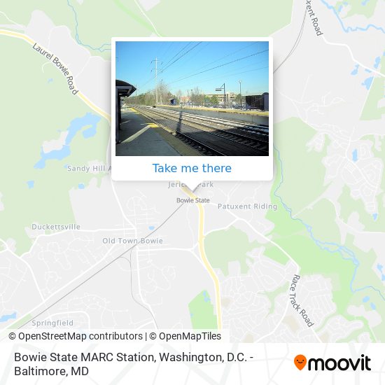 Bowie State MARC Station map