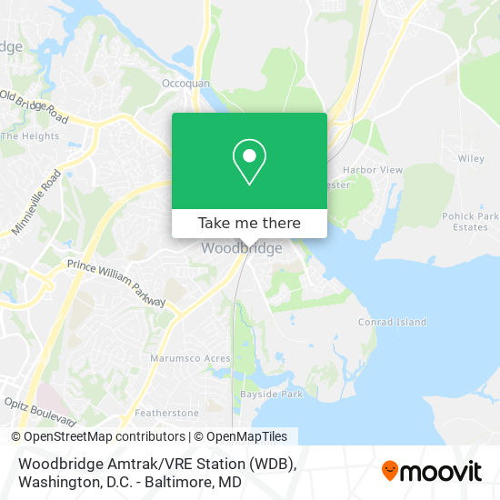 Woodbridge Amtrak / VRE Station (WDB) map