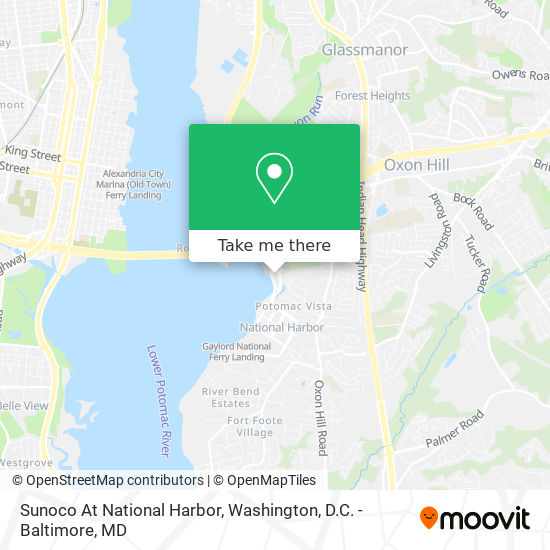 Sunoco At National Harbor map