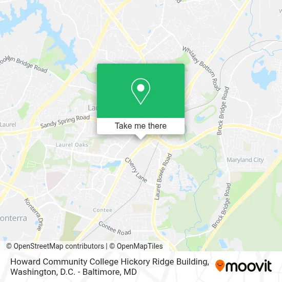 Howard Community College Hickory Ridge Building map