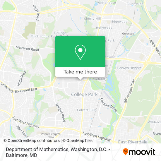 Department of Mathematics map