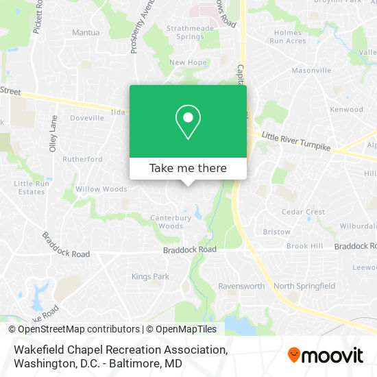 Mapa de Wakefield Chapel Recreation Association