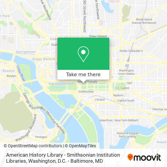Mapa de American History Library - Smithsonian Institution Libraries