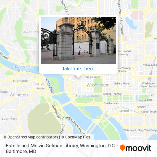 Estelle and Melvin Gelman Library map
