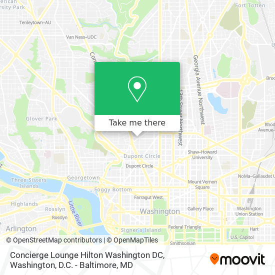 Mapa de Concierge Lounge Hilton Washington DC
